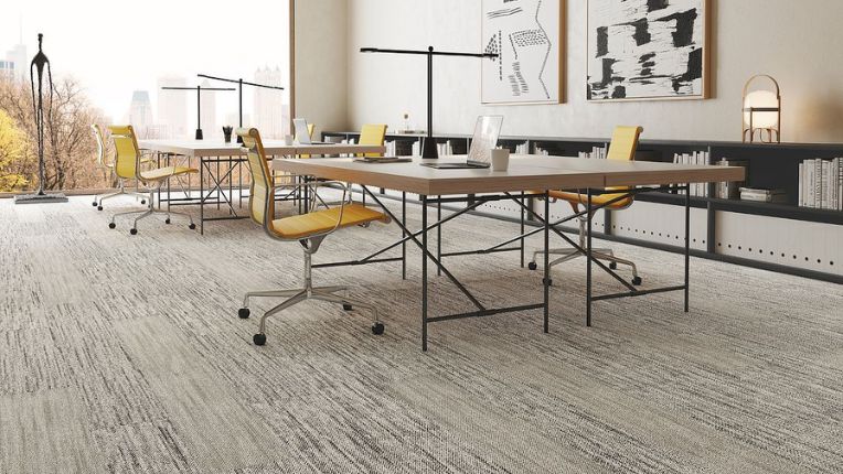 commercial carpets in a stylish open concept office